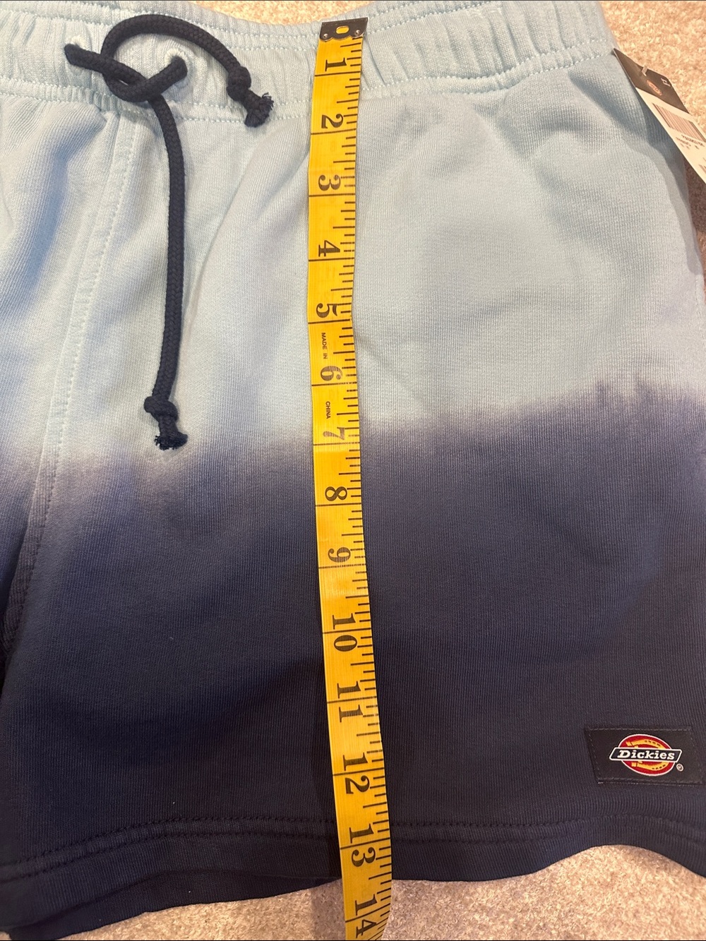 Dickies Light Blue to Navy Ombre Drawstring Shorts - Picture 6 of 6